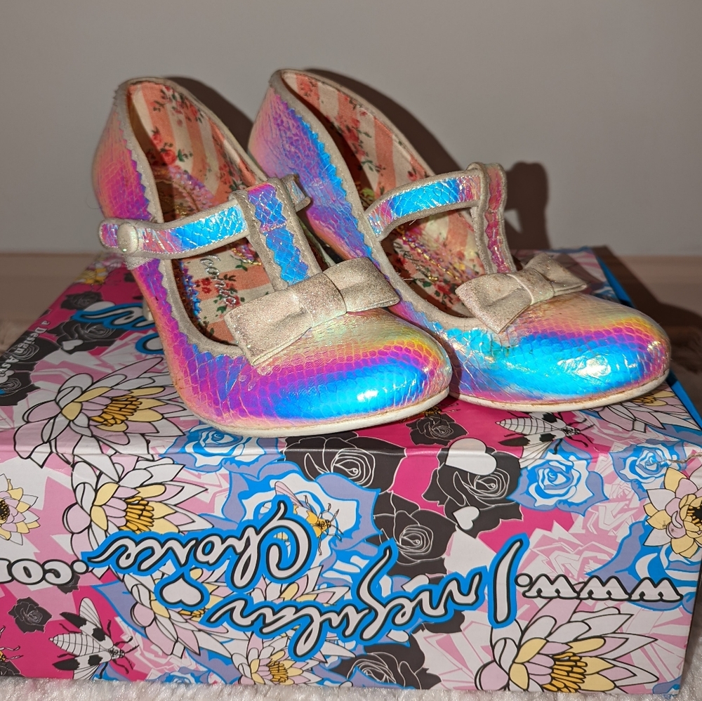 Irregular Choice Lazy River ✨iridescent✨ heels. rare!!